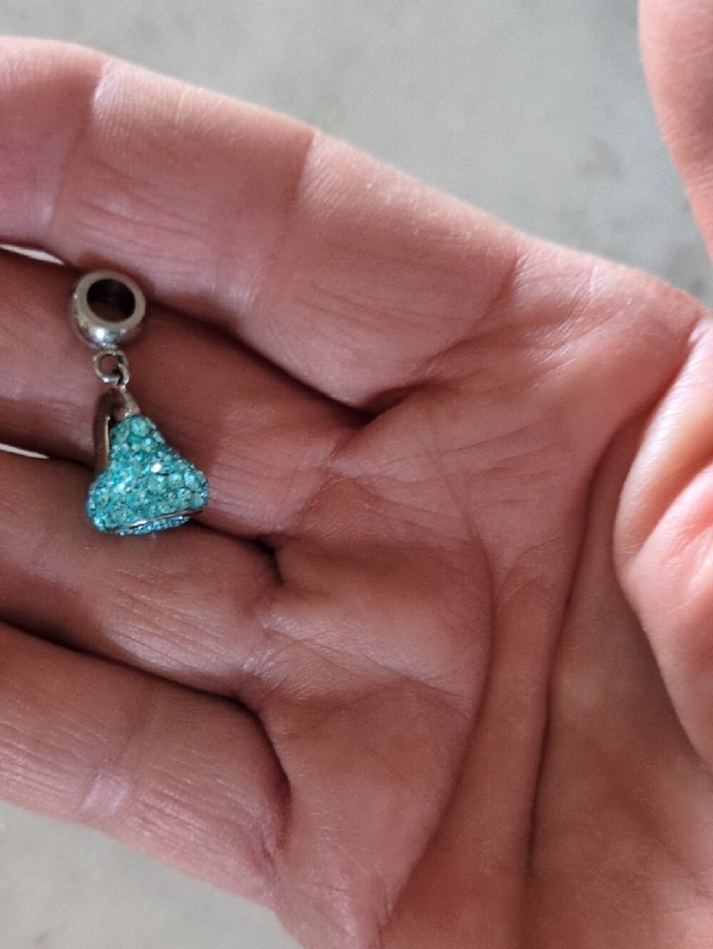 Crystal Hershey Kiss  Charm Pendant  Blue - Picture 4 of 4